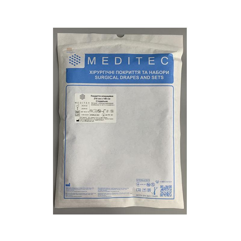 Покриття операційне 210 см х 160 см, «Meditec®», стерильне, матеріал спанбонд ламінований мембраною 52 г/м*2 «Спанфлекс»